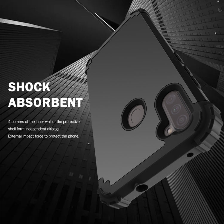 For Samsung Galaxy A11 3 in 1 Shockproof PC + Silicone Protective Case