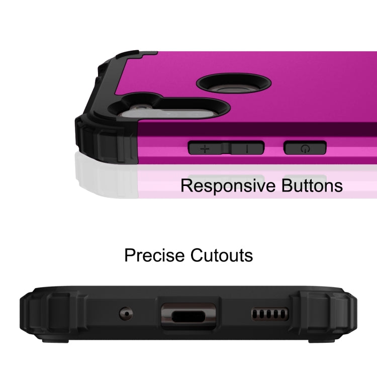 For Samsung Galaxy A11 3 in 1 Shockproof PC + Silicone Protective Case