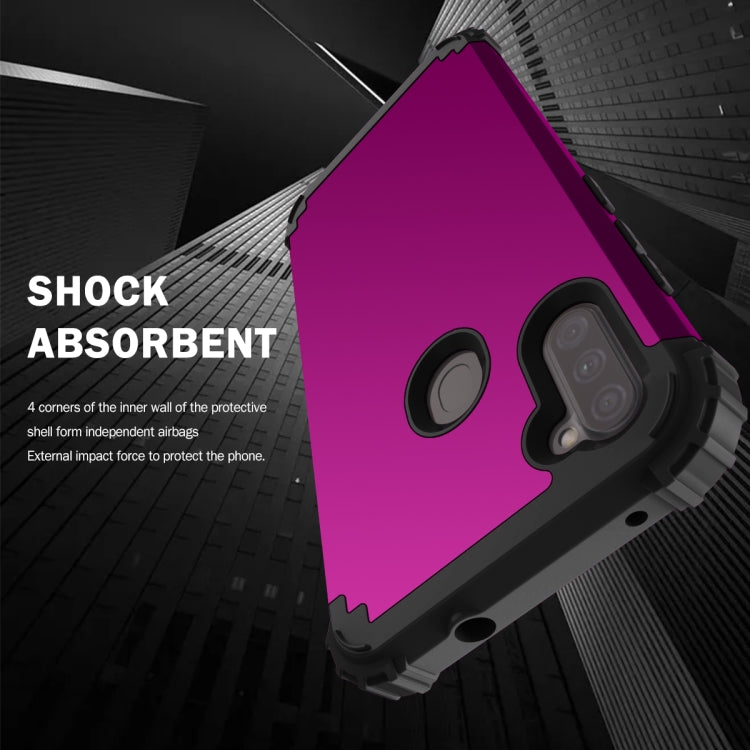 For Samsung Galaxy A11 3 in 1 Shockproof PC + Silicone Protective Case