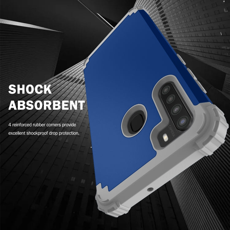 For Samsung Galaxy A21 3 in 1 Shockproof PC + Silicone Protective Case