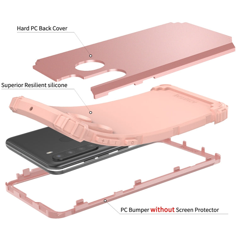 For Samsung Galaxy A21 3 in 1 Shockproof PC + Silicone Protective Case