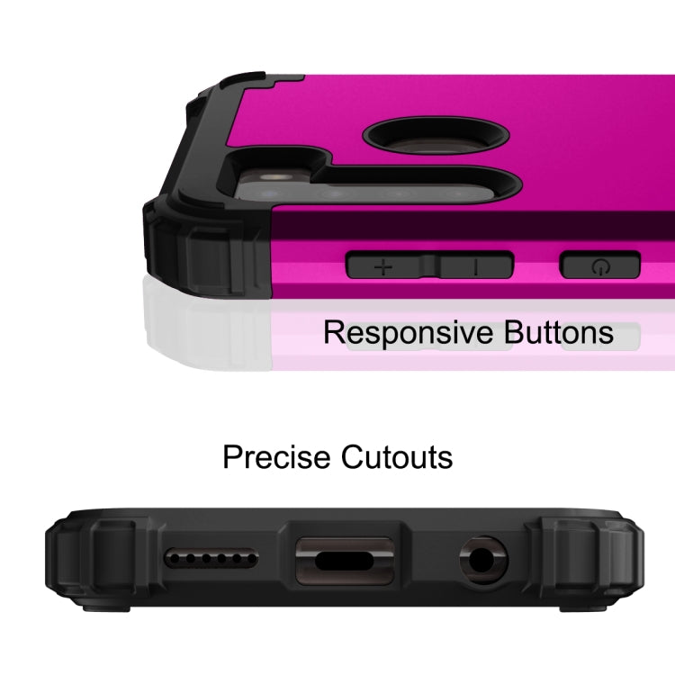 For Samsung Galaxy A21 3 in 1 Shockproof PC + Silicone Protective Case