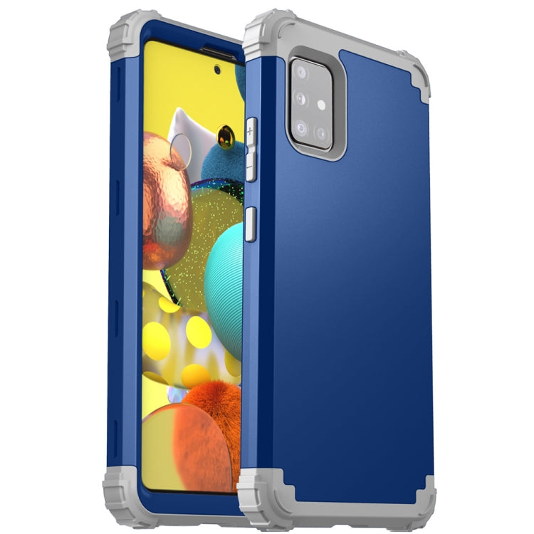 For Samsung Galaxy A51 5G 3 in 1 Shockproof PC + Silicone Protective Case