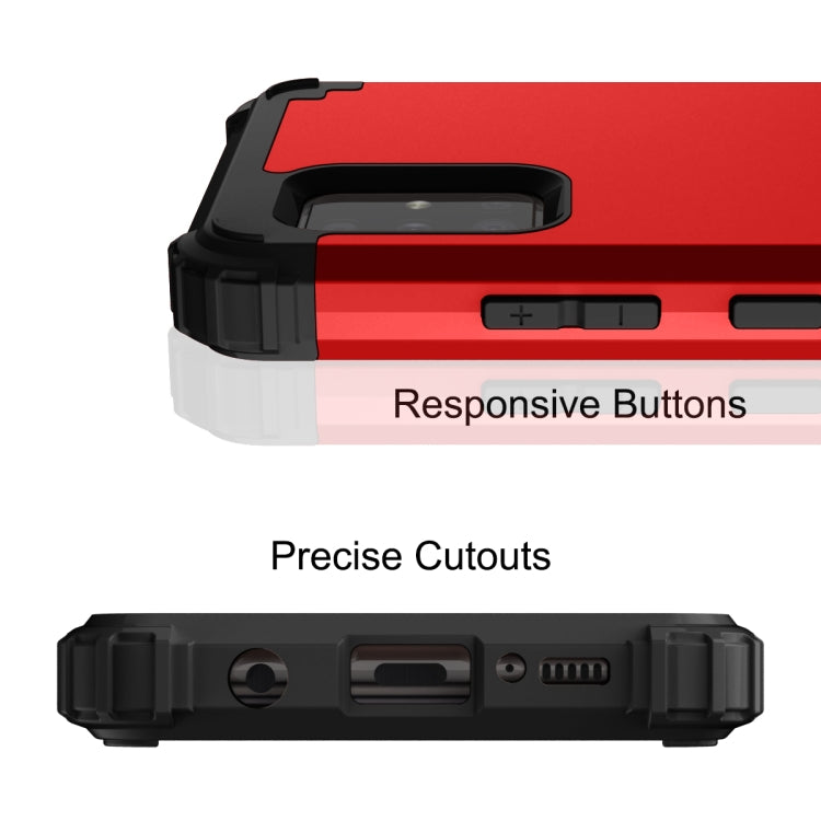 For Samsung Galaxy A51 5G 3 in 1 Shockproof PC + Silicone Protective Case