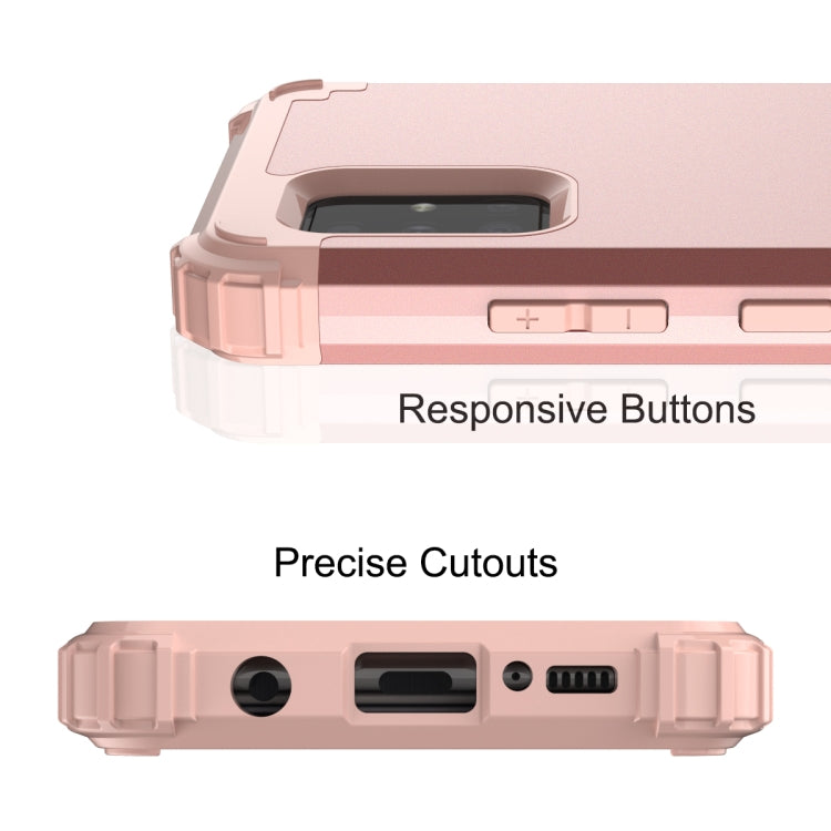 For Samsung Galaxy A51 5G 3 in 1 Shockproof PC + Silicone Protective Case
