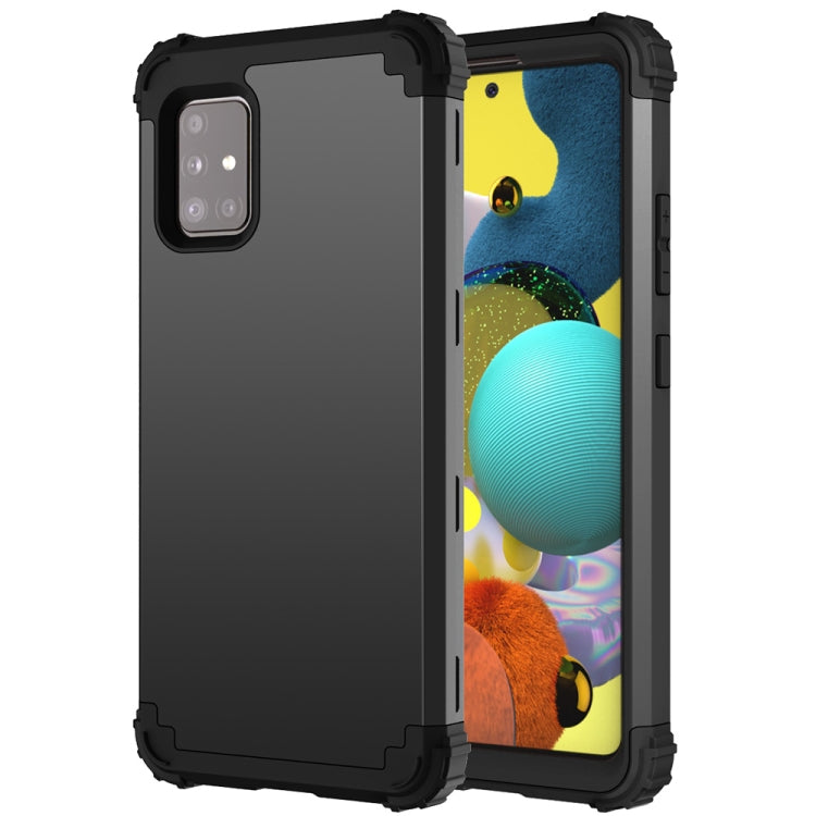 For Samsung Galaxy A51 5G 3 in 1 Shockproof PC + Silicone Protective Case