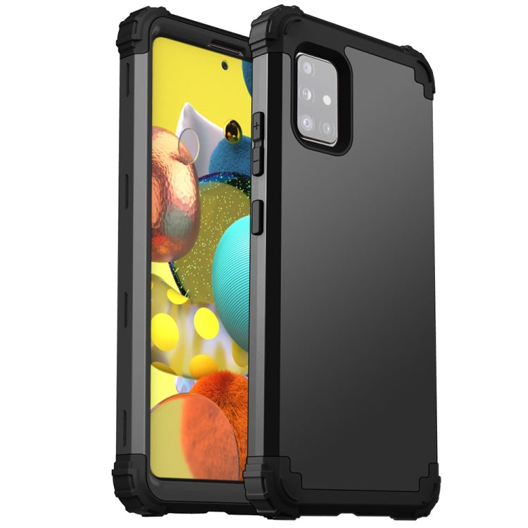 For Samsung Galaxy A51 5G 3 in 1 Shockproof PC + Silicone Protective Case