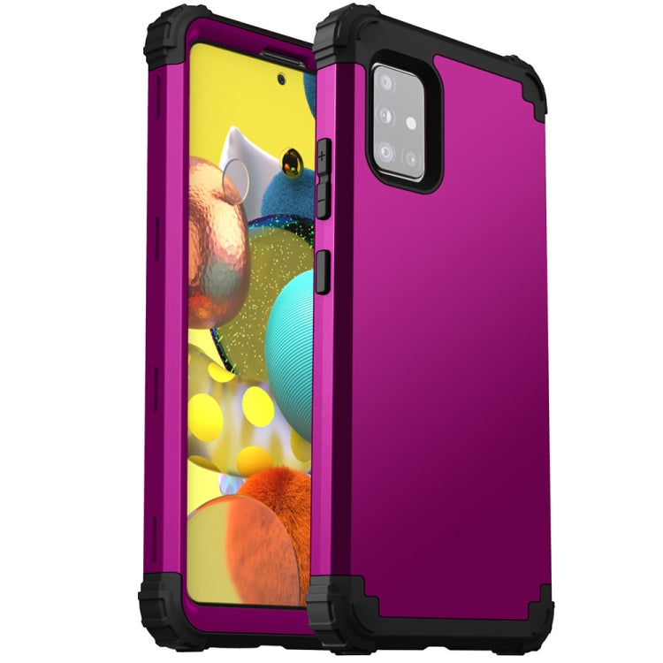 For Samsung Galaxy A51 5G 3 in 1 Shockproof PC + Silicone Protective Case