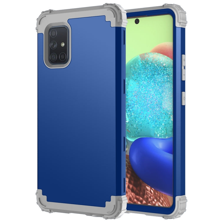 For Samsung Galaxy A71 5G 3 in 1 Shockproof PC + Silicone Protective Case