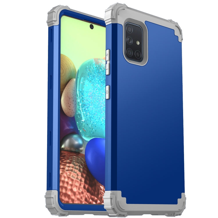 For Samsung Galaxy A71 5G 3 in 1 Shockproof PC + Silicone Protective Case