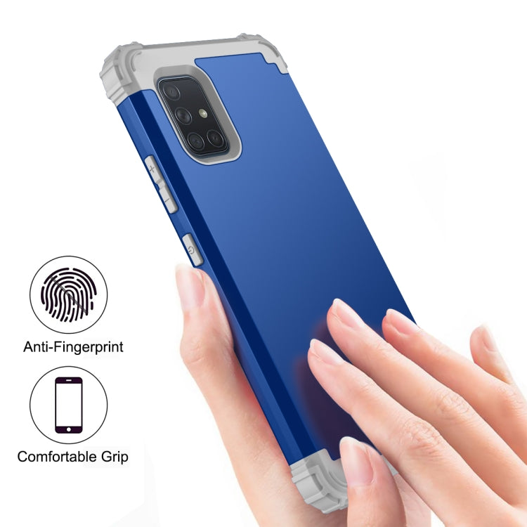 For Samsung Galaxy A71 5G 3 in 1 Shockproof PC + Silicone Protective Case