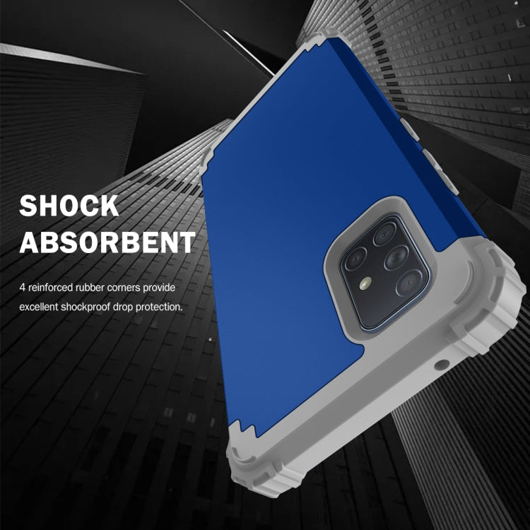 For Samsung Galaxy A71 5G 3 in 1 Shockproof PC + Silicone Protective Case