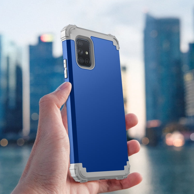 For Samsung Galaxy A71 5G 3 in 1 Shockproof PC + Silicone Protective Case