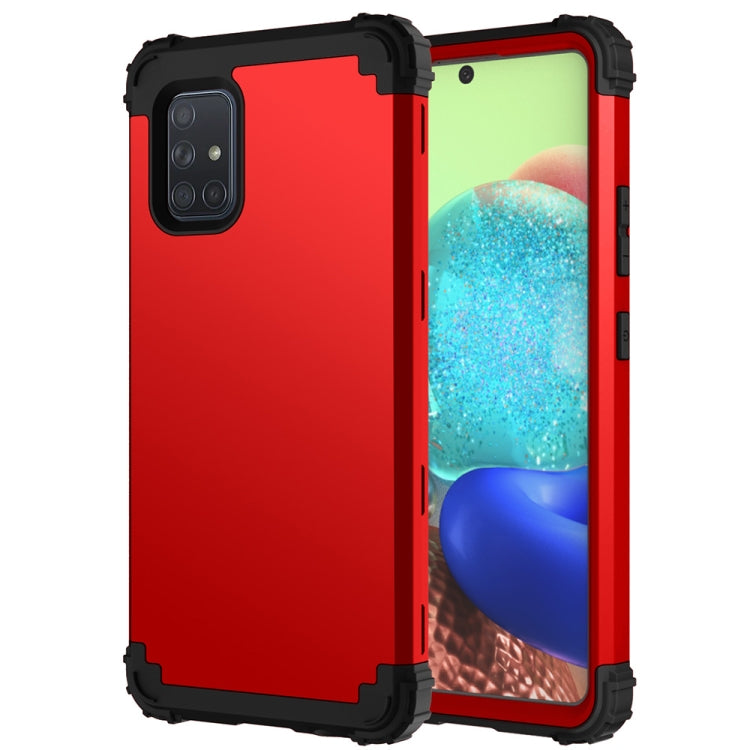 For Samsung Galaxy A71 5G 3 in 1 Shockproof PC + Silicone Protective Case