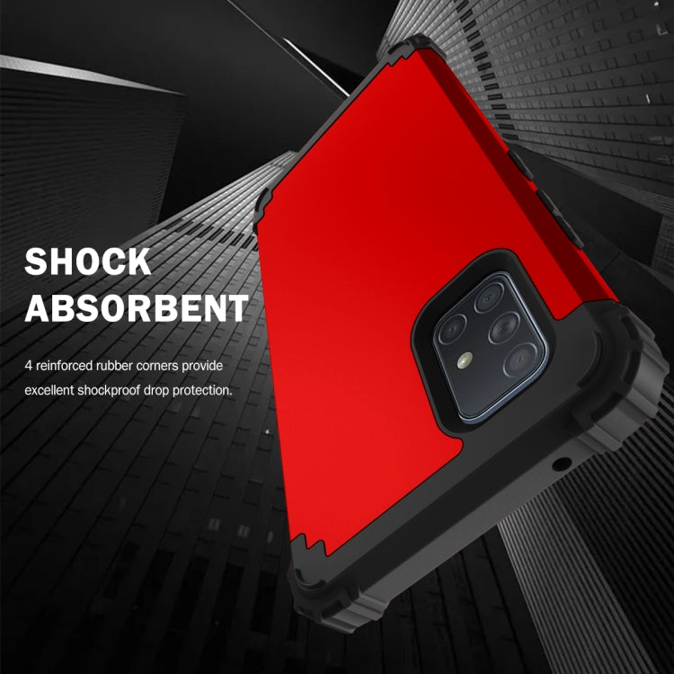 For Samsung Galaxy A71 5G 3 in 1 Shockproof PC + Silicone Protective Case