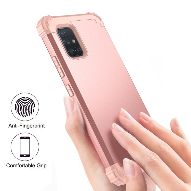For Samsung Galaxy A71 5G 3 in 1 Shockproof PC + Silicone Protective Case