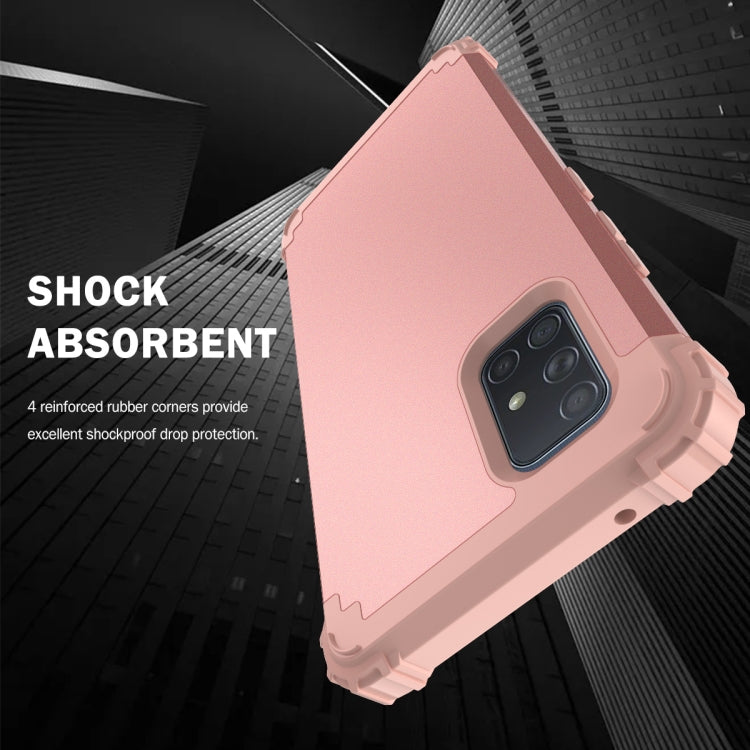 For Samsung Galaxy A71 5G 3 in 1 Shockproof PC + Silicone Protective Case