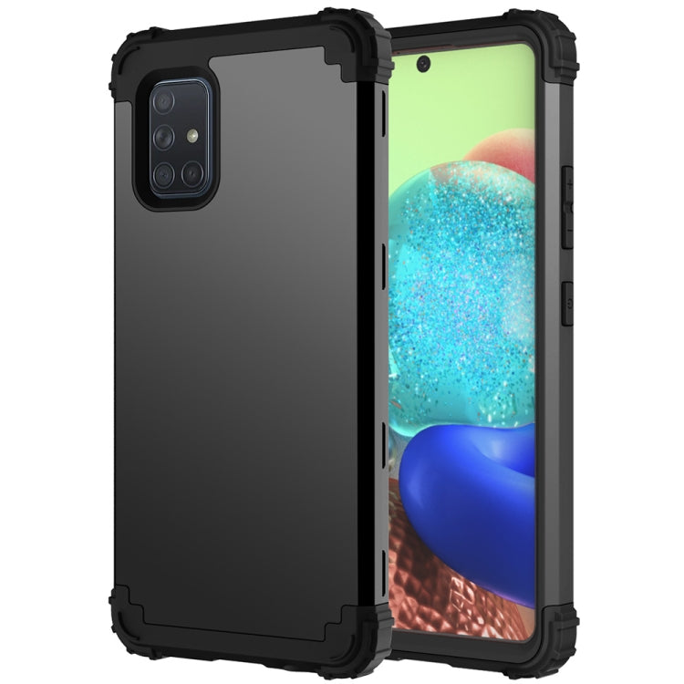For Samsung Galaxy A71 5G 3 in 1 Shockproof PC + Silicone Protective Case