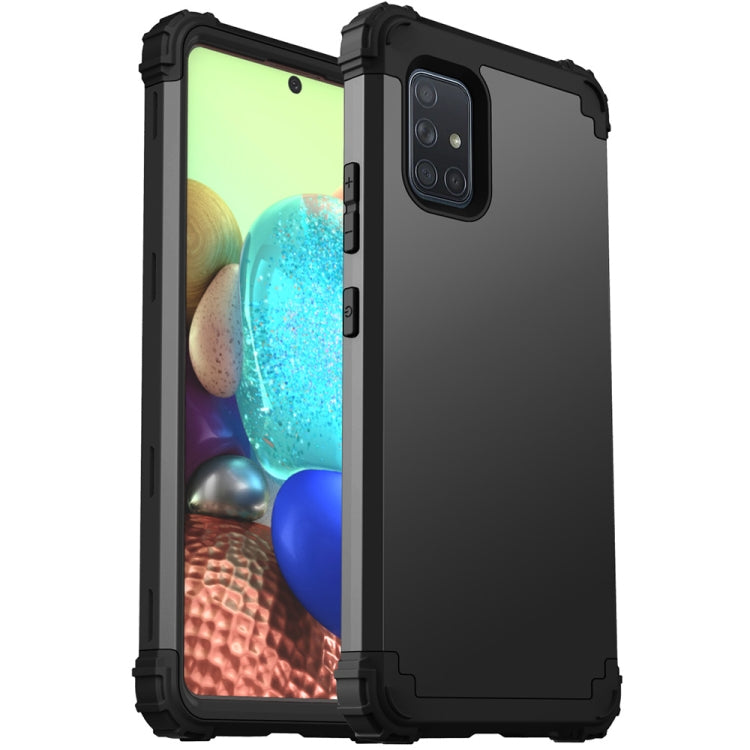 For Samsung Galaxy A71 5G 3 in 1 Shockproof PC + Silicone Protective Case