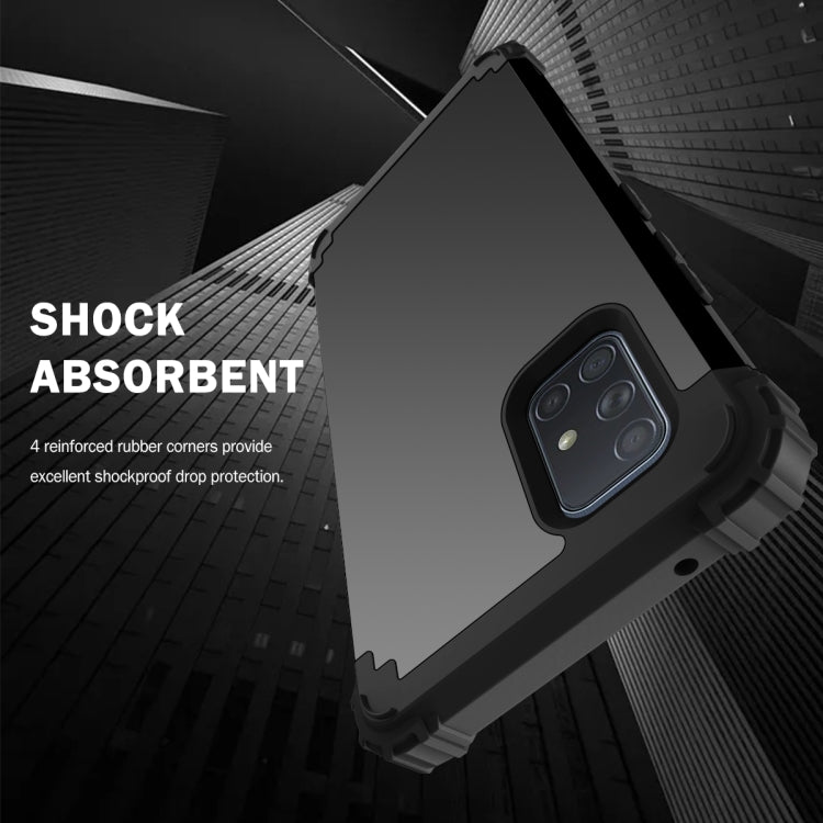 For Samsung Galaxy A71 5G 3 in 1 Shockproof PC + Silicone Protective Case