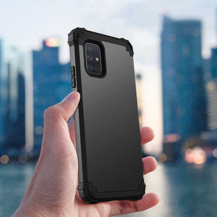 For Samsung Galaxy A71 5G 3 in 1 Shockproof PC + Silicone Protective Case