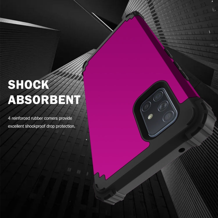 For Samsung Galaxy A71 5G 3 in 1 Shockproof PC + Silicone Protective Case