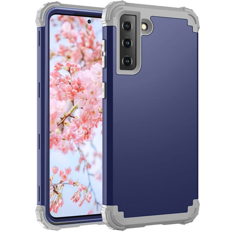 For Samsung Galaxy S21 FE 3 in 1 Shockproof PC + Silicone Protective Case