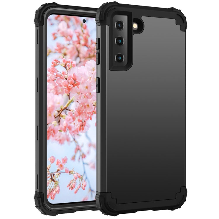 For Samsung Galaxy S21 FE 3 in 1 Shockproof PC + Silicone Protective Case