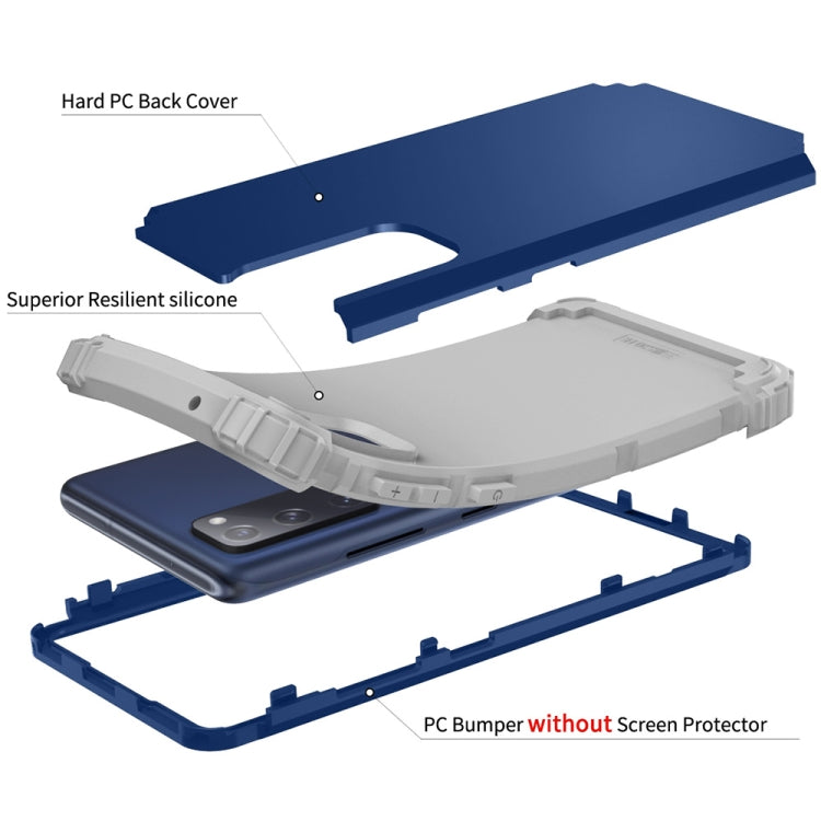 For Samsung Galaxy S20 FE 3 in 1 Shockproof PC + Silicone Protective Case