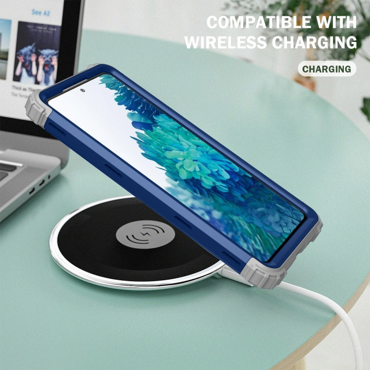 For Samsung Galaxy S20 FE 3 in 1 Shockproof PC + Silicone Protective Case