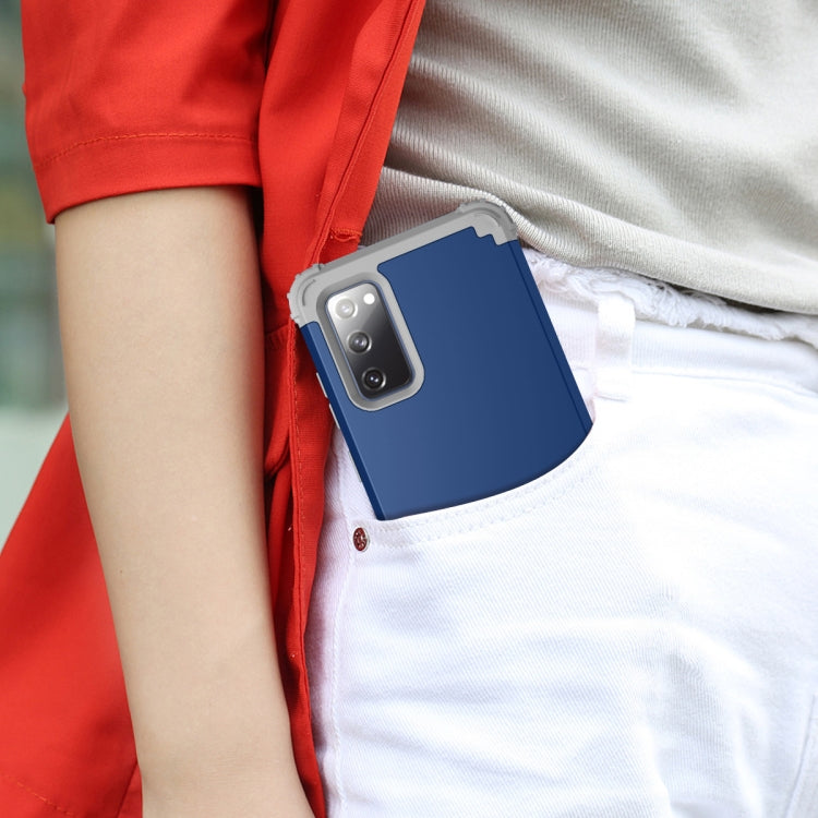 For Samsung Galaxy S20 FE 3 in 1 Shockproof PC + Silicone Protective Case