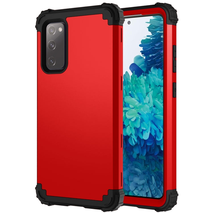For Samsung Galaxy S20 FE 3 in 1 Shockproof PC + Silicone Protective Case
