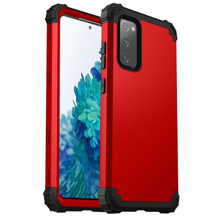For Samsung Galaxy S20 FE 3 in 1 Shockproof PC + Silicone Protective Case