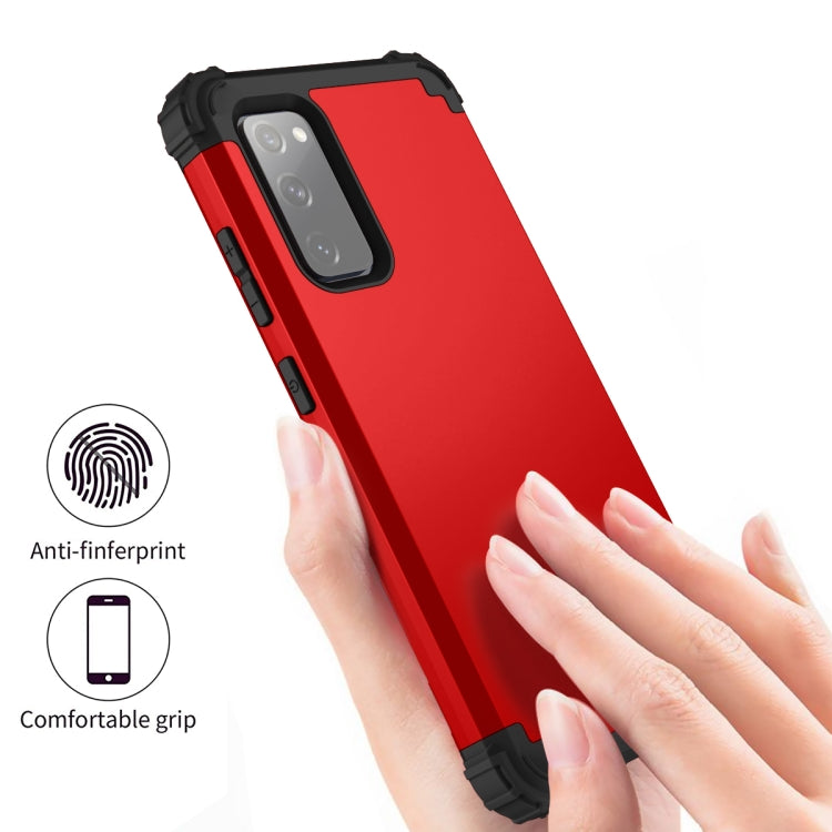 For Samsung Galaxy S20 FE 3 in 1 Shockproof PC + Silicone Protective Case