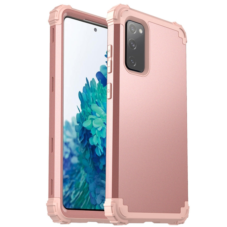 For Samsung Galaxy S20 FE 3 in 1 Shockproof PC + Silicone Protective Case
