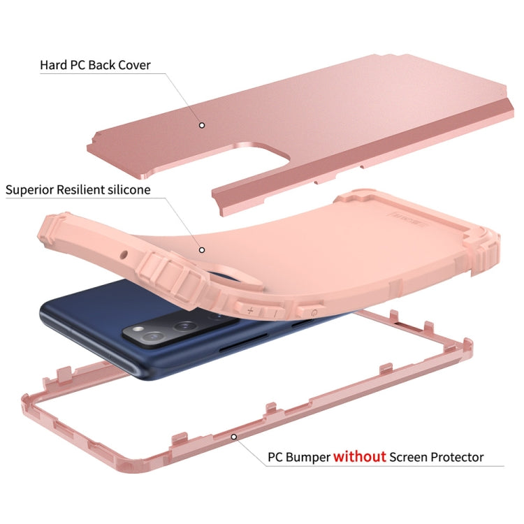 For Samsung Galaxy S20 FE 3 in 1 Shockproof PC + Silicone Protective Case