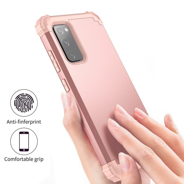 For Samsung Galaxy S20 FE 3 in 1 Shockproof PC + Silicone Protective Case