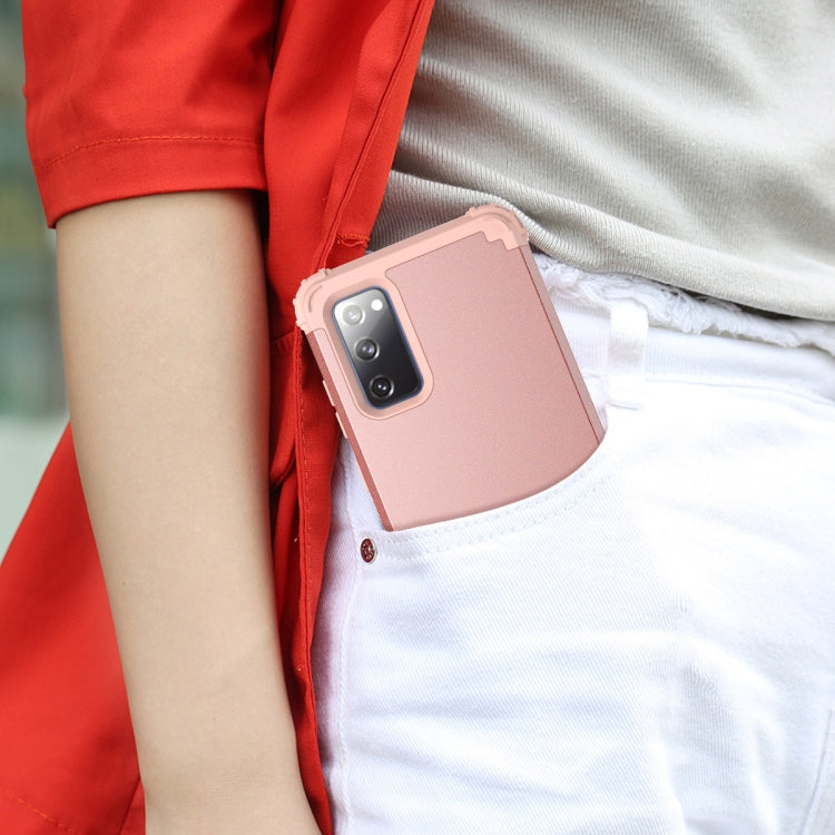 For Samsung Galaxy S20 FE 3 in 1 Shockproof PC + Silicone Protective Case