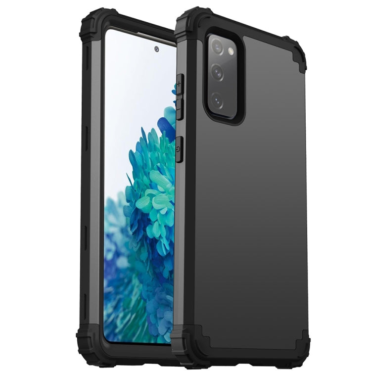 For Samsung Galaxy S20 FE 3 in 1 Shockproof PC + Silicone Protective Case