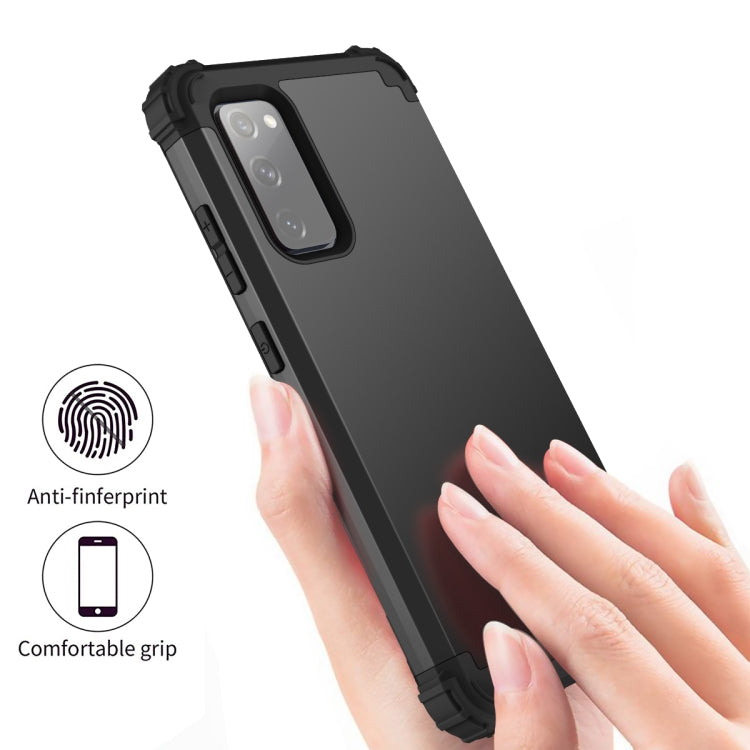 For Samsung Galaxy S20 FE 3 in 1 Shockproof PC + Silicone Protective Case