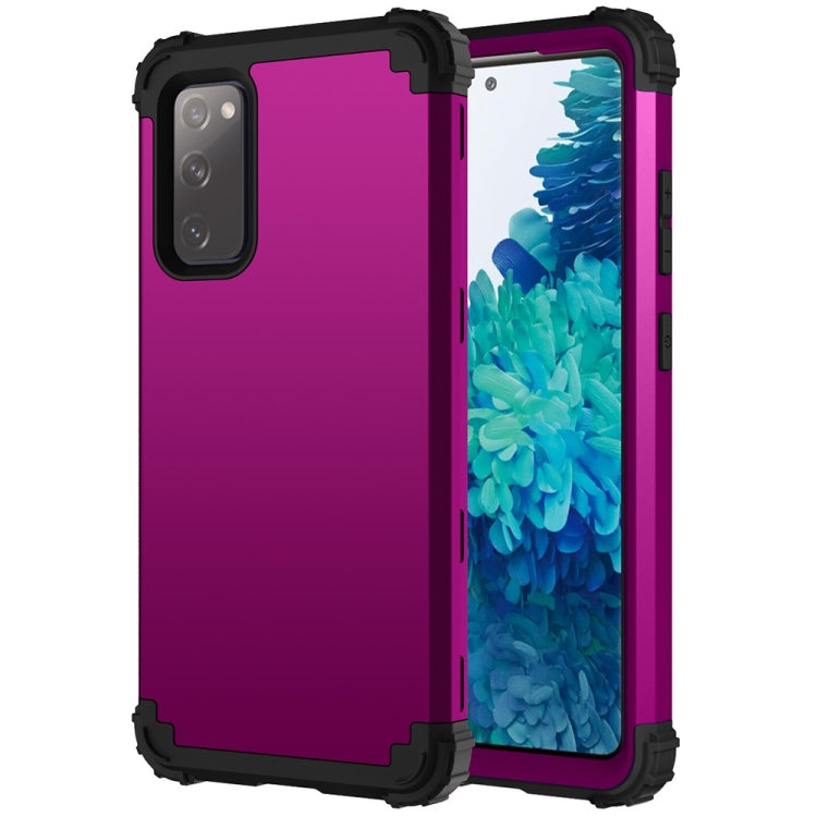 For Samsung Galaxy S20 FE 3 in 1 Shockproof PC + Silicone Protective Case