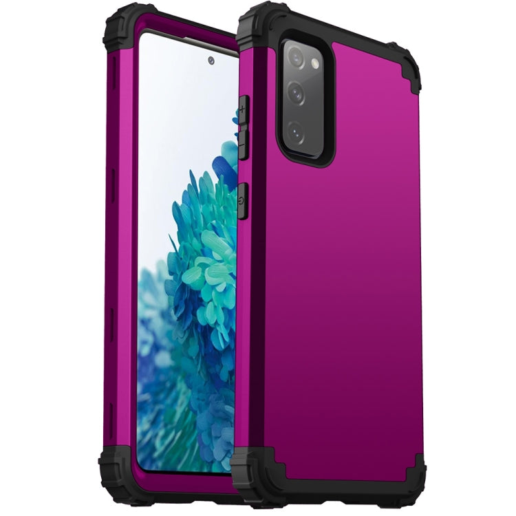For Samsung Galaxy S20 FE 3 in 1 Shockproof PC + Silicone Protective Case