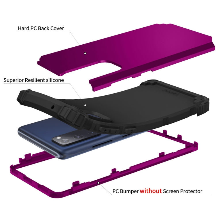 For Samsung Galaxy S20 FE 3 in 1 Shockproof PC + Silicone Protective Case