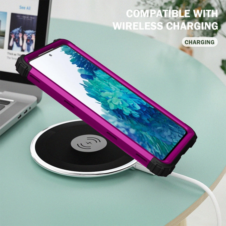 For Samsung Galaxy S20 FE 3 in 1 Shockproof PC + Silicone Protective Case