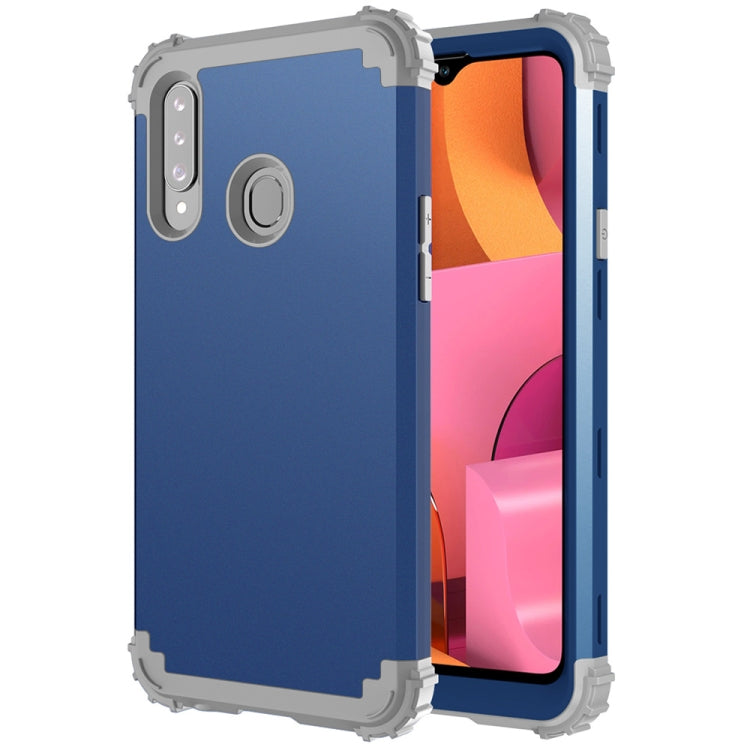 For Samsung Galaxy A02s 3 in 1 Shockproof PC + Silicone Protective Case