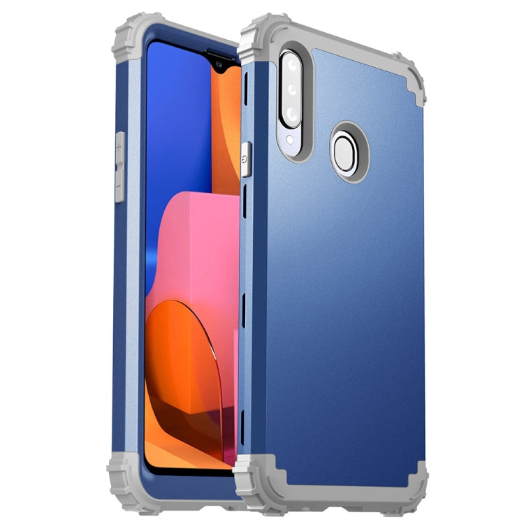 For Samsung Galaxy A02s 3 in 1 Shockproof PC + Silicone Protective Case