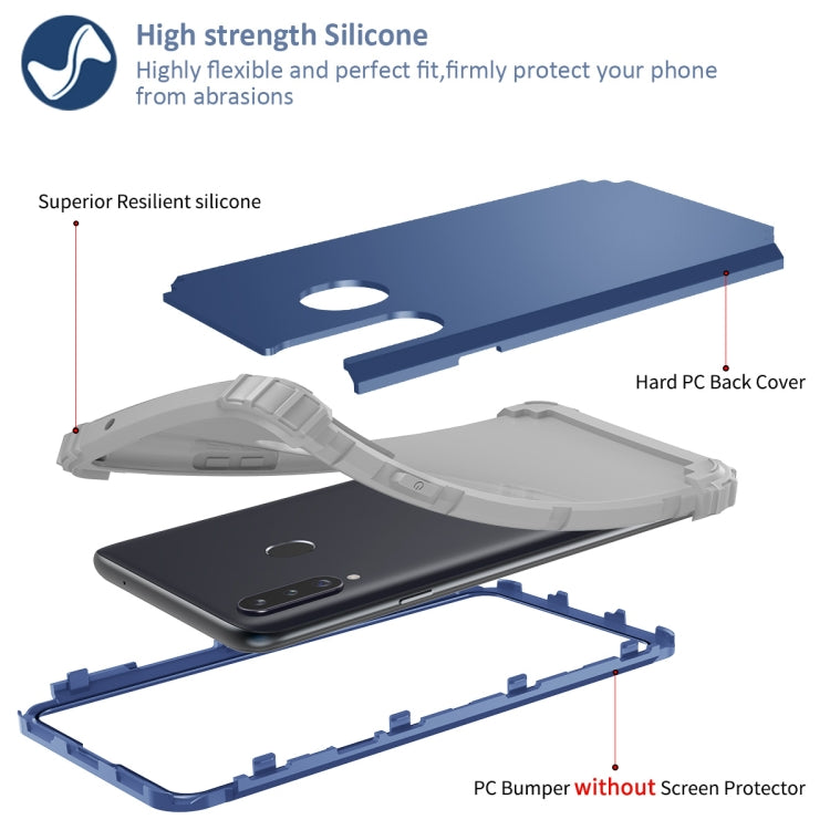 For Samsung Galaxy A02s 3 in 1 Shockproof PC + Silicone Protective Case