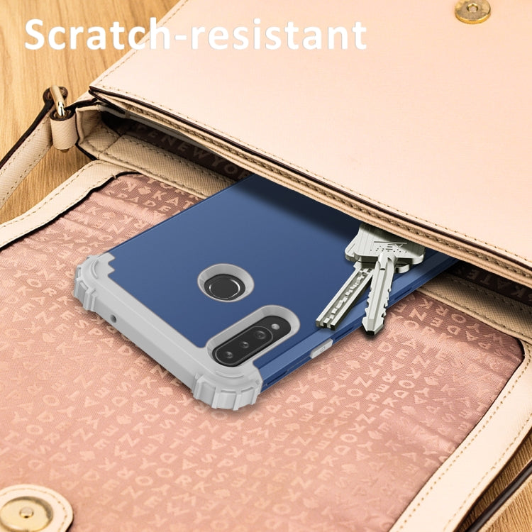 For Samsung Galaxy A02s 3 in 1 Shockproof PC + Silicone Protective Case