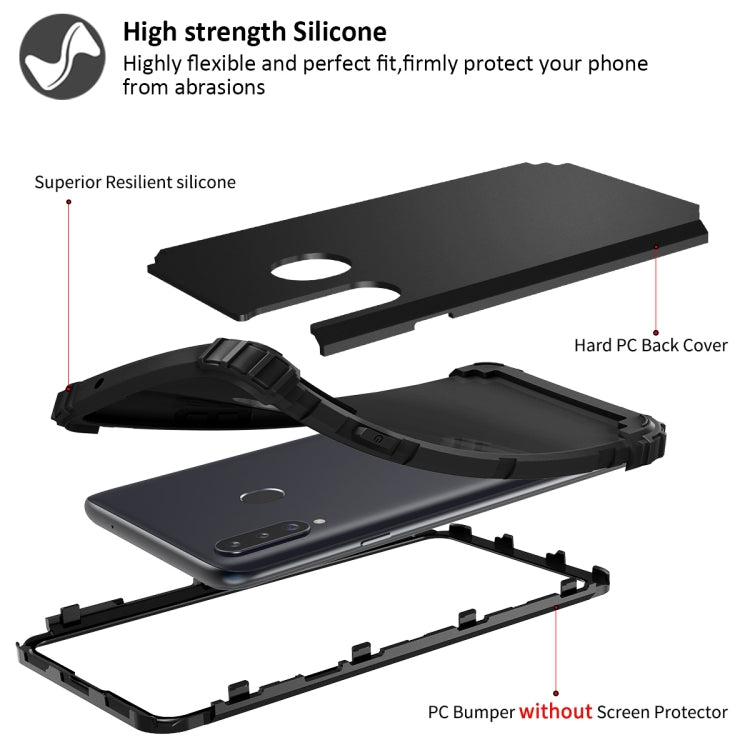 For Samsung Galaxy A02s 3 in 1 Shockproof PC + Silicone Protective Case