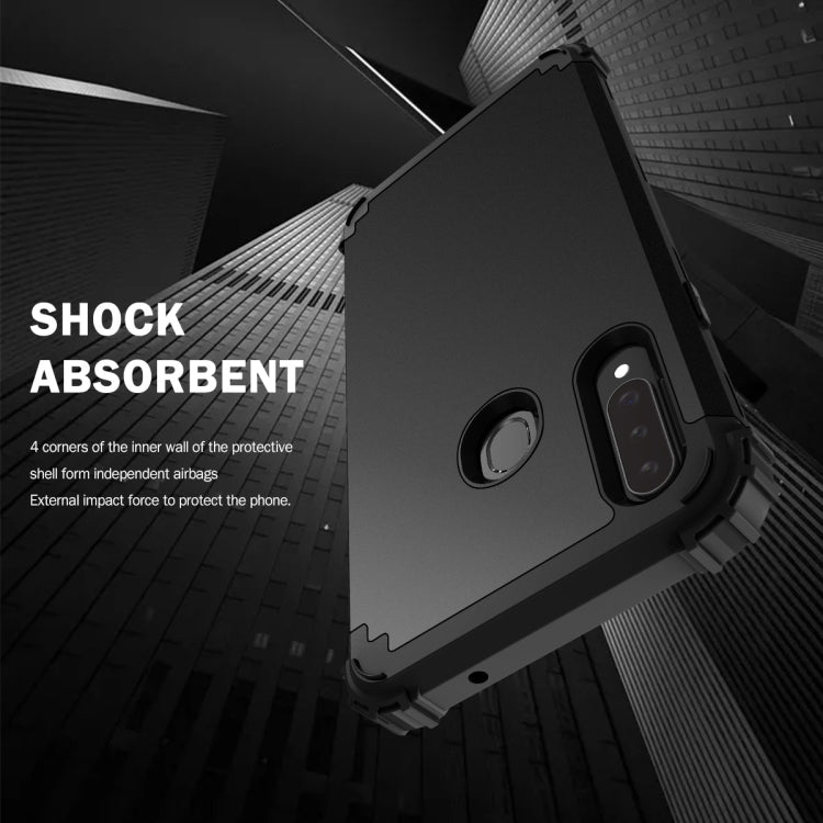 For Samsung Galaxy A02s 3 in 1 Shockproof PC + Silicone Protective Case